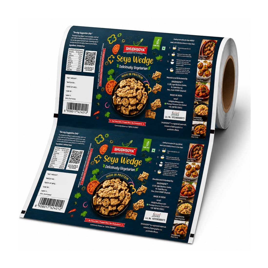 Soya Bari / Soya Chunks Packaging Pouches