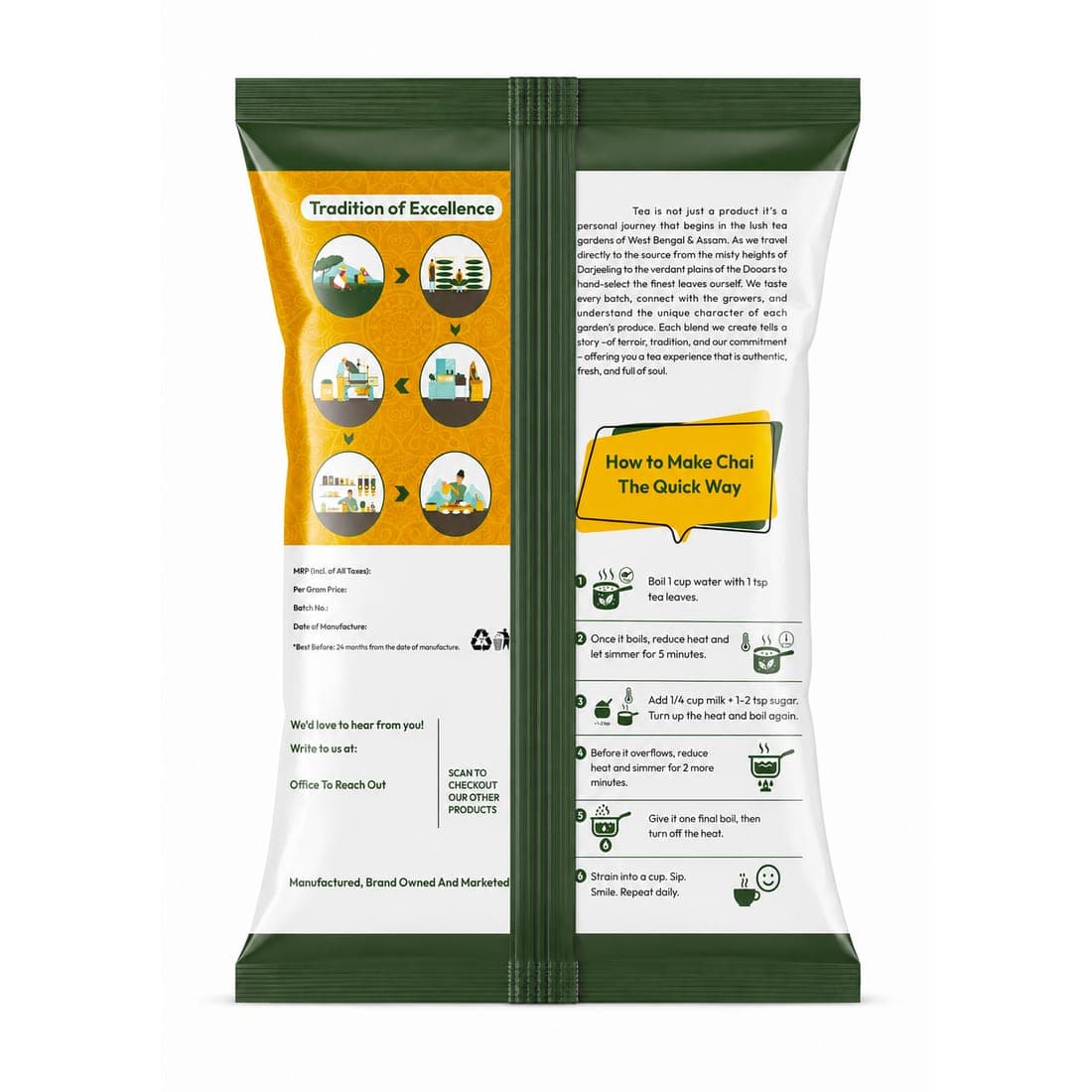 Center Seal Packaging Pouches